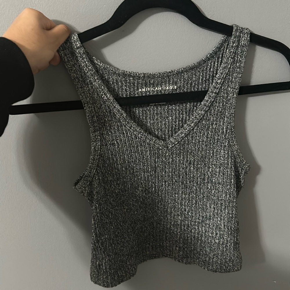 AE Gray Knit crop🩶